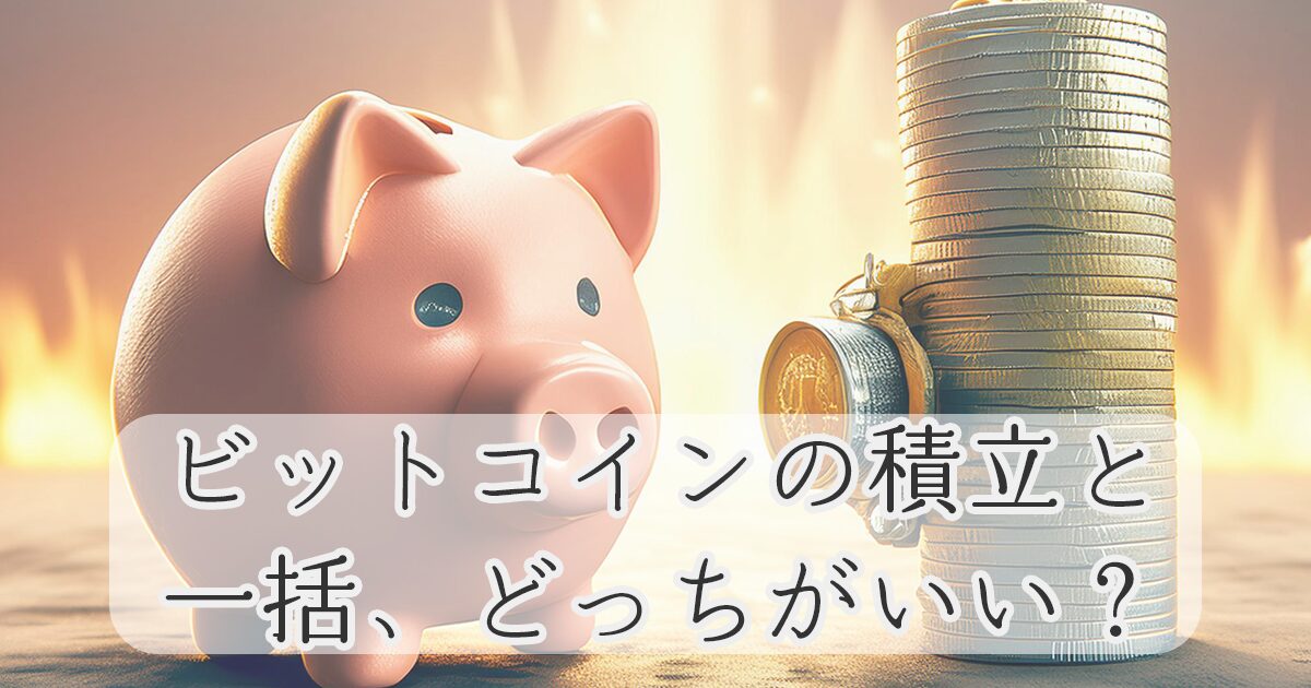 ビットコインの積立と一括、どっちがいい？