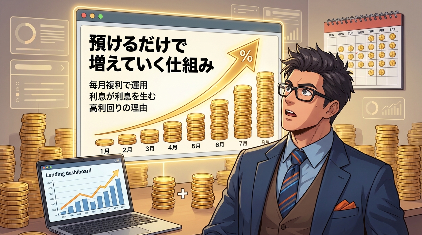ビットレンディングの高利回りと複利の仕組み