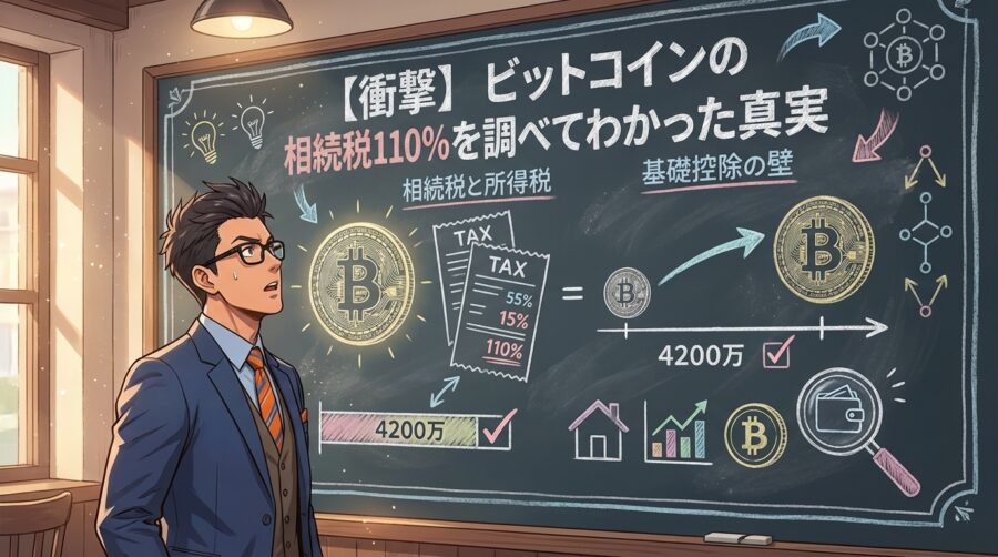 【衝撃】ビットコインの相続税110%を調べてわかった真実のアイキャッチ画像