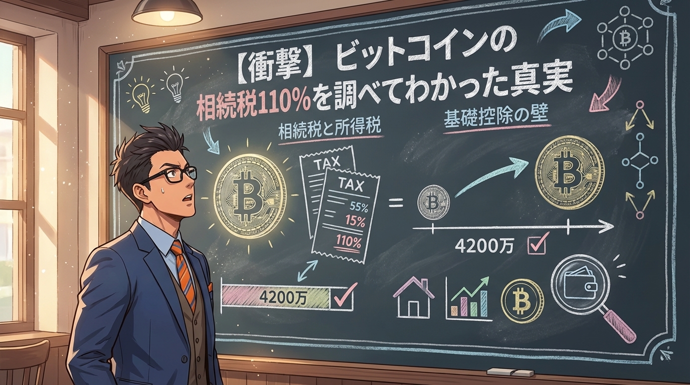 【衝撃】ビットコインの相続税110%を調べてわかった真実のアイキャッチ画像