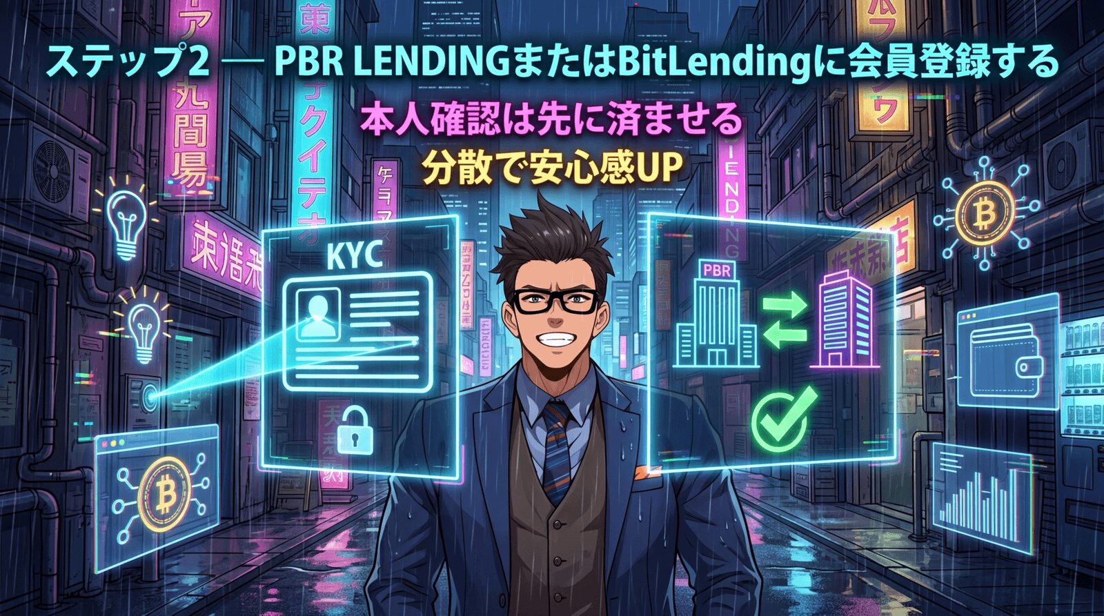 両方登録が正解だったについて本人確認は先に済ませるや分散で安心感UPなどの要素を描いたイラスト