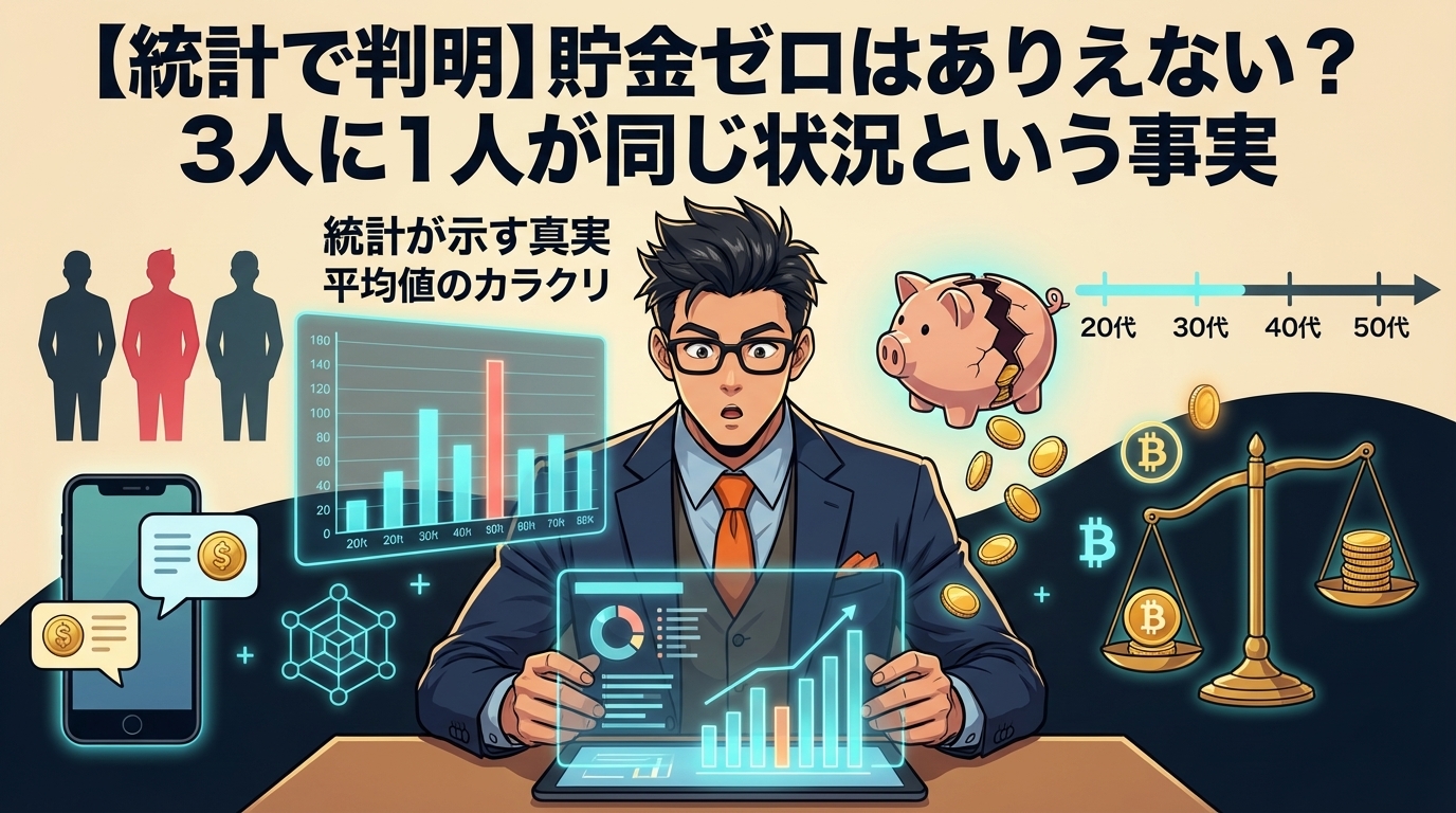 3人に1人が貯金ゼロという現実に関するアイキャッチ画像