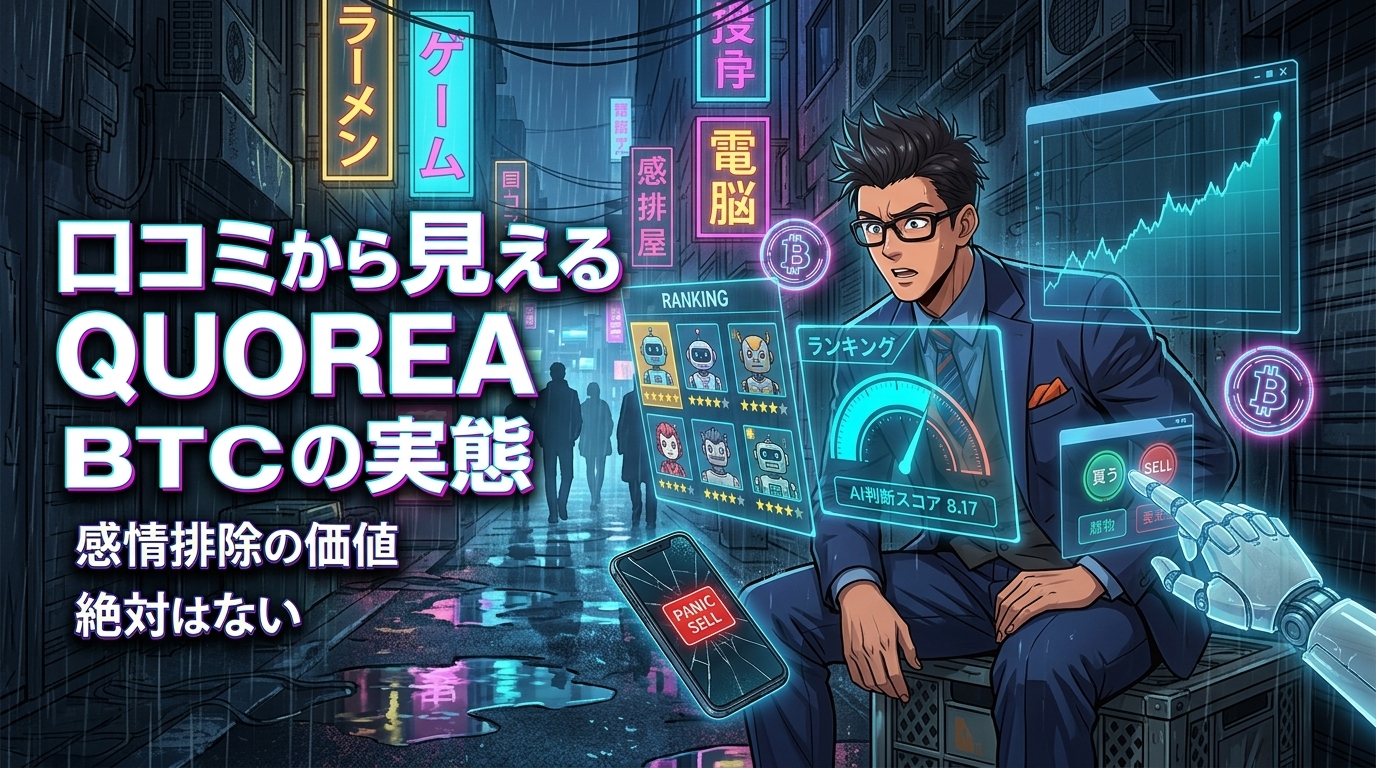 自動売買の真実、冷静に見えていますか?についてロボット選びが命や感情排除の価値や絶対はないなどの要素を描いたイラスト