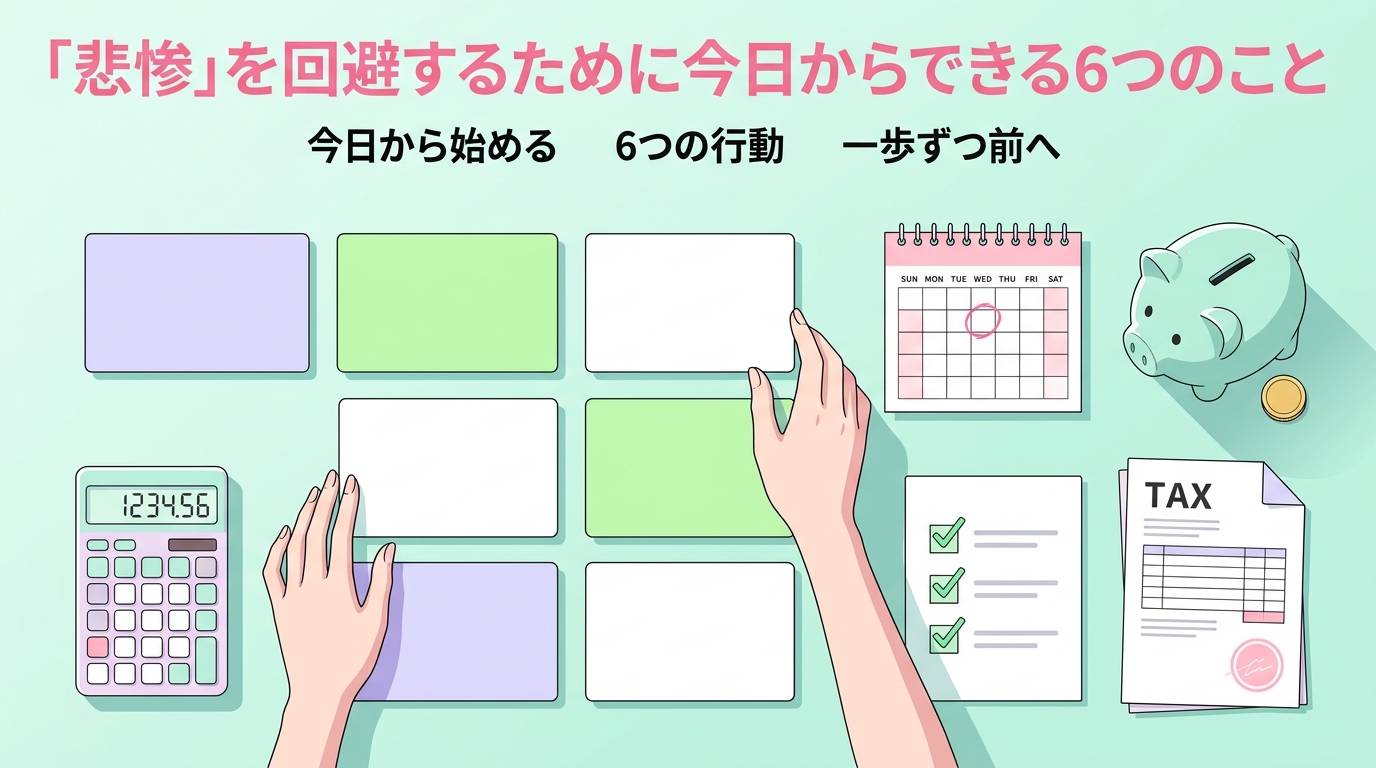 一つ始めるだけで、昨日の自分を超えられるについて今日から始めるや6つの行動や一歩ずつ前へなどの要素を描いたイラスト